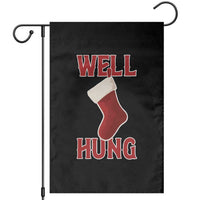 Funny Christmas Stocking Garden Flag Well Hung Naughty Holiday Inappropriate Humor - Wonder Print Shop