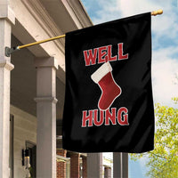 Funny Christmas Stocking Garden Flag Well Hung Naughty Holiday Inappropriate Humor - Wonder Print Shop