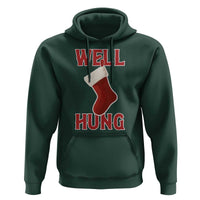 Funny Christmas Stocking Hoodie Well Hung Naughty Holiday Inappropriate Humor - Wonder Print Shop