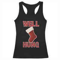 Funny Christmas Stocking Racerback Tank Top Well Hung Naughty Holiday Inappropriate Humor - Wonder Print Shop