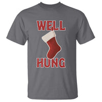 Funny Christmas Stocking T Shirt Well Hung Naughty Holiday Inappropriate Humor - Wonder Print Shop