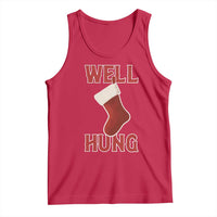 Funny Christmas Stocking Tank Top Well Hung Naughty Holiday Inappropriate Humor - Wonder Print Shop