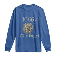 1066 Never Forget Long Sleeve Shirt Battle of Hastings Old English Anglo Saxon Warrior Medieval Shield - Wonder Print Shop
