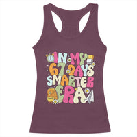 In My 67 Days Smarter Era Racerback Tank Top Cute Retro 6 7 Days of School Six Seven Meme - Wonder Print Shop