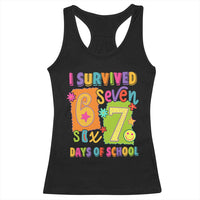 I Survived 67 Days of School Racerback Tank Top Funny 6 7 Six Seven Chaos Survivor for Students Teachers - Wonder Print Shop