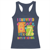 I Survived 67 Days of School Racerback Tank Top Funny 6 7 Six Seven Chaos Survivor for Students Teachers - Wonder Print Shop