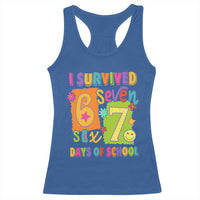 I Survived 67 Days of School Racerback Tank Top Funny 6 7 Six Seven Chaos Survivor for Students Teachers - Wonder Print Shop