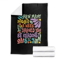 How Many Nights Should You Be Reading 6 7 Throw Blanket Retro Funny 67 Six Seven Meme Book Lover - Wonder Print Shop