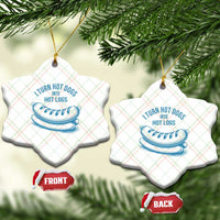 I Turn Hot Dogs Into Hot Logs Ceramic Ornament Funny Food Pun for BBQ Bros Toilet Humor Kings - Wonder Print Shop