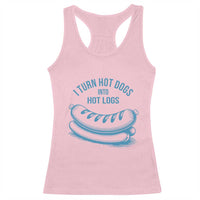 I Turn Hot Dogs Into Hot Logs Racerback Tank Top Funny Food Pun for BBQ Bros Toilet Humor Kings - Wonder Print Shop