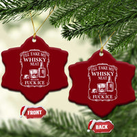 I Will Take My Whisky Neat Because F Ice Ceramic Ornament Whiskey Humor Edgy Political Drinking Pun - Wonder Print Shop