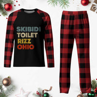 Skibidi Toilet Rizz Ohio Plaid Pajama Set Funny Gen Alpha Slang Rizzler Game - Wonder Print Shop
