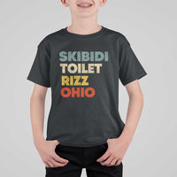 Skibidi Toilet Rizz Ohio T Shirt For Kid Funny Gen Alpha Slang Rizzler Game - Wonder Print Shop