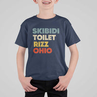 Skibidi Toilet Rizz Ohio T Shirt For Kid Funny Gen Alpha Slang Rizzler Game - Wonder Print Shop