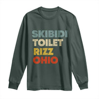Skibidi Toilet Rizz Ohio Long Sleeve Shirt Funny Gen Alpha Slang Rizzler Game