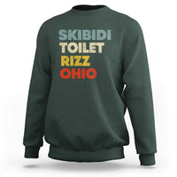 Skibidi Toilet Rizz Ohio Sweatshirt Funny Gen Alpha Slang Rizzler Game - Wonder Print Shop
