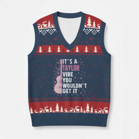 Taylor Name V-Neck Knit Sweater Vest It's A Taylor Vibe You Wouldn't Get It - Wonder Print Shop