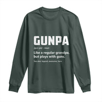 Cool Gun Grandpa Enthusiast Long Sleeve Shirt Funny Gunpa Definition Like A Regular Grandpa But Plays With Guns