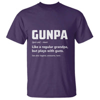 Cool Gun Grandpa Enthusiast T Shirt Funny Gunpa Definition Like A Regular Grandpa But Plays With Guns - Wonder Print Shop
