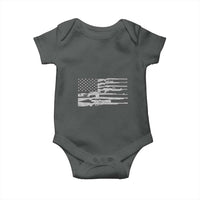 American Flag Rifle Firearm Baby Onesie Machine Guns 2A