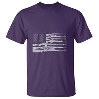 American Flag Rifle Firearm T Shirt Machine Guns 2A - Wonder Print Shop