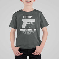 Funny Gun Owner T Shirt For Kid I Study Triggernometry I'm Good With Numbers 2nd Amendment Rights - Wonder Print Shop