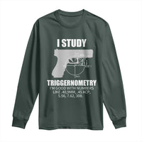 Funny Gun Owner Long Sleeve Shirt I Study Triggernometry I'm Good With Numbers 2nd Amendment Rights