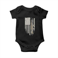 American Flag Second Amendment Baby Onesie Guns Weapons Rifles 2A Amendment Fathers Day US Flag