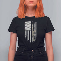 American Flag Second Amendment T Shirt For Women Guns Weapons Rifles 2A Amendment Fathers Day US Flag - Wonder Print Shop