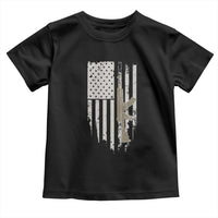 American Flag Second Amendment Toddler T Shirt Guns Weapons Rifles 2A Amendment Fathers Day US Flag