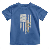 American Flag Second Amendment Toddler T Shirt Guns Weapons Rifles 2A Amendment Fathers Day US Flag