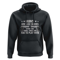 Funny Gun Lover Hoodie Guns Are Like Boobs Titties Joke Pistol