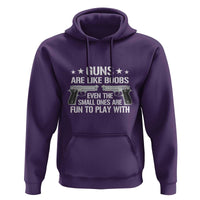 Funny Gun Lover Hoodie Guns Are Like Boobs Titties Joke Pistol