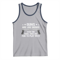 Funny Gun Lover Tank Top Guns Are Like Boobs Titties Joke Pistol