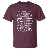 Funny Gun Grandpa T Shirt Real Grandpas Play With Firearms Guns Owner Lover