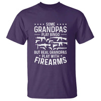Funny Gun Grandpa T Shirt Real Grandpas Play With Firearms Guns Owner Lover