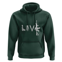 Gun Lover Hoodie LOVE AR15 Handgun Grenade