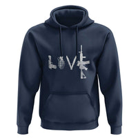 Gun Lover Hoodie LOVE AR15 Handgun Grenade