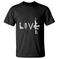 Gun Lover T Shirt LOVE AR15 Handgun Grenade