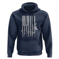 American Flag Rifle Guns Hoodie Cool Pro Gun Retro Distressed