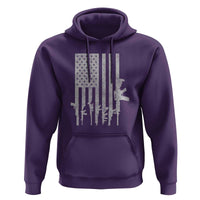 American Flag Rifle Guns Hoodie Cool Pro Gun Retro Distressed