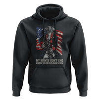 Gun Right 2A Hoodie My Rights Don't End Where Your Feelings Begin Retro Betsy Ross Flag