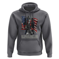Gun Right 2A Hoodie My Rights Don't End Where Your Feelings Begin Retro Betsy Ross Flag