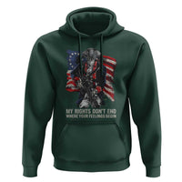 Gun Right 2A Hoodie My Rights Don't End Where Your Feelings Begin Retro Betsy Ross Flag