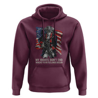 Gun Right 2A Hoodie My Rights Don't End Where Your Feelings Begin Retro Betsy Ross Flag