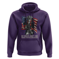 Gun Right 2A Hoodie My Rights Don't End Where Your Feelings Begin Retro Betsy Ross Flag