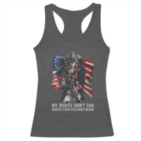 Gun Right 2A Racerback Tank Top My Rights Don't End Where Your Feelings Begin Retro Betsy Ross Flag