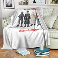 Same Shit Different Costume Throw Blanket Political Satire Anti Fascist