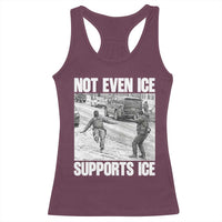Not Even Ice Supports Ice Racerback Tank Top Viral Political Ice Slipping Captured Meme Against Ice