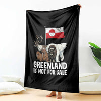 Greenland Is Not For Sale Throw Blanket Arctic Animal Resist Protest Greenland Flag